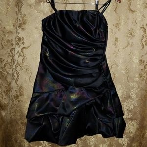 Black dress with multicolored sheer (NWOT)